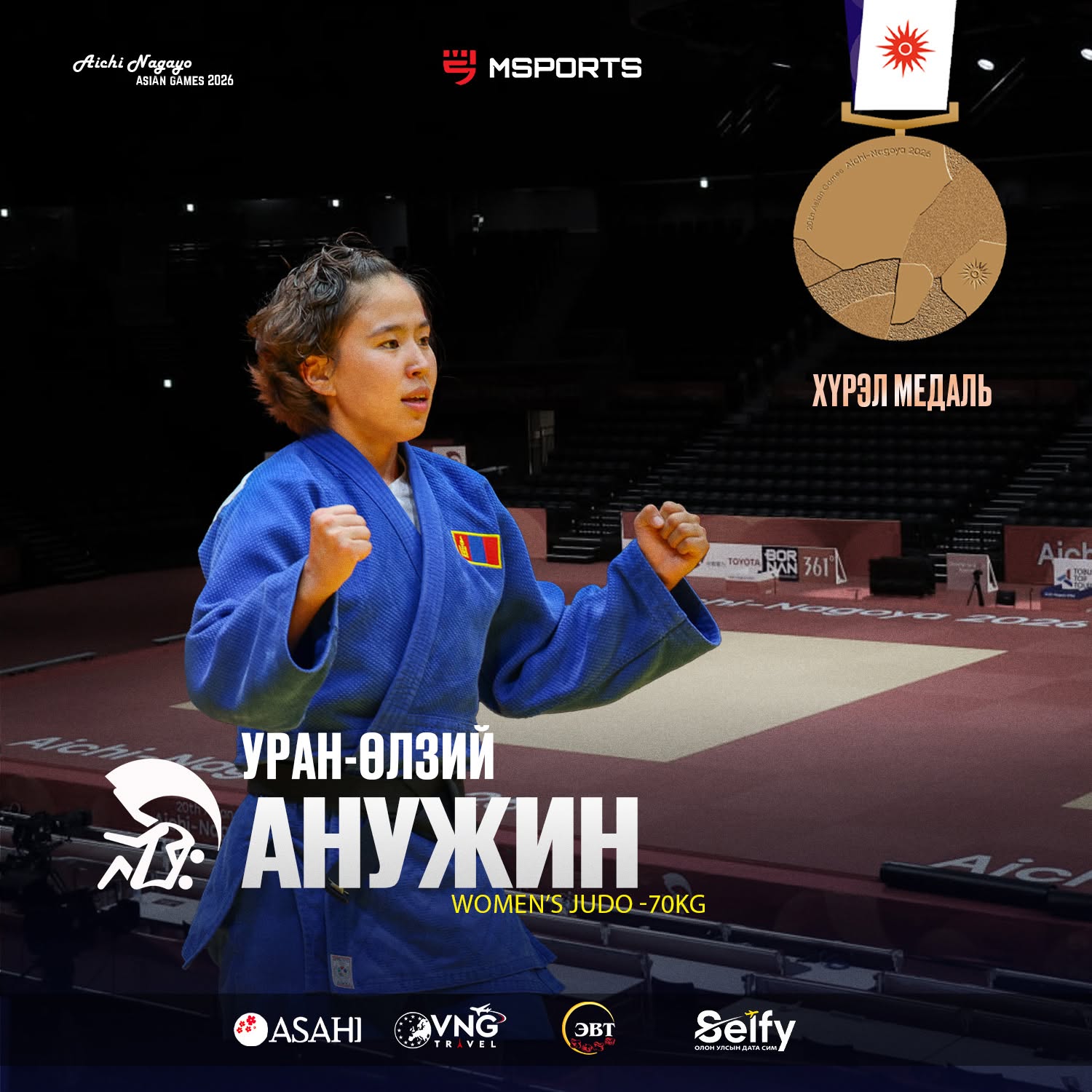 У.Анужин Азийн Наадамд өөрийгөө тодоор харууллаа
